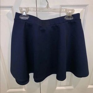 Navy flowy mini skirt